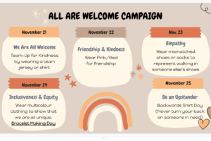 “All are Welcome” at St. Mary – Bullying Prevention and Intervention Week